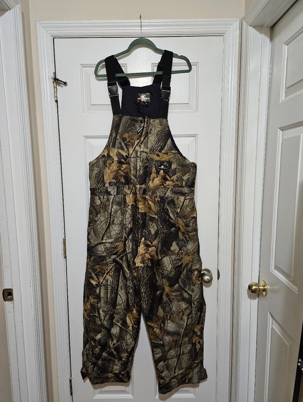 Realtree Camouflage Bib Overalls in Green and Brown
